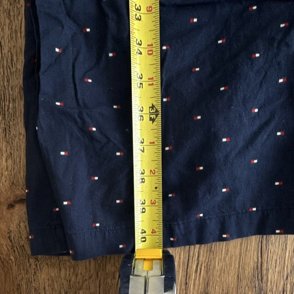 Tommy Hilfiger Men's XL Blue Cotton Drawstring Pajama Pants Geometric Logo